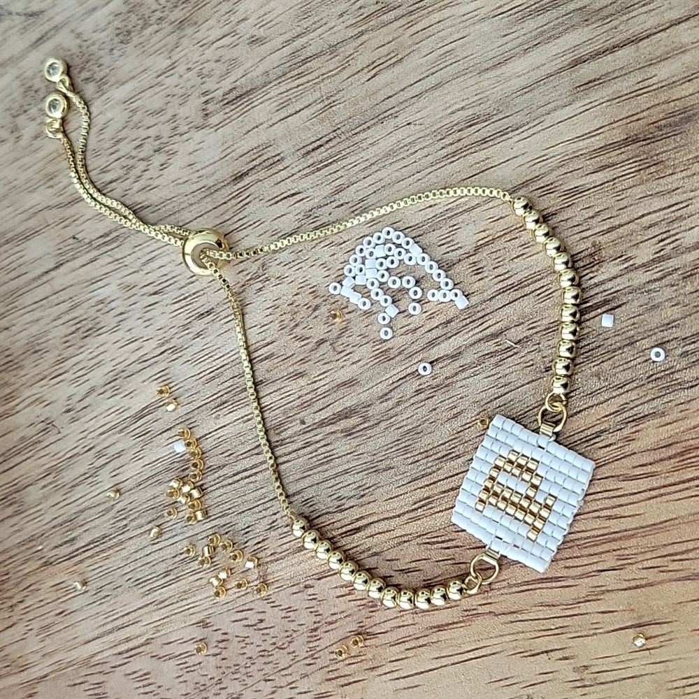 Handwoven Initial Letter Adjustable Bracelet - image 2